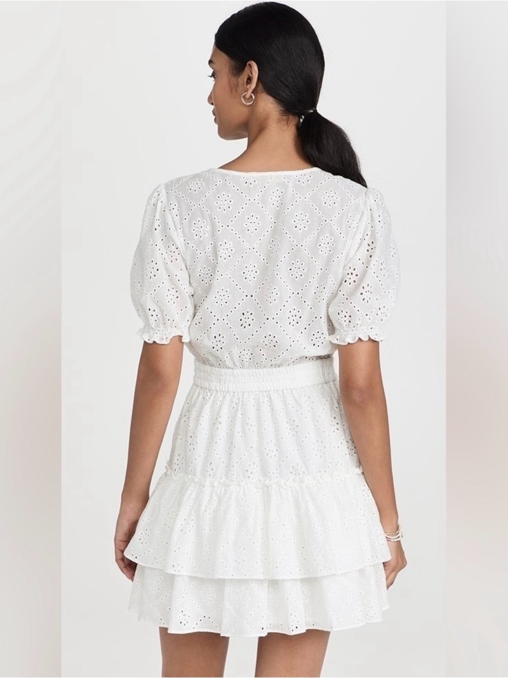 WAYF Reese Eyelet Smocked Dress - Picture 3 of 8